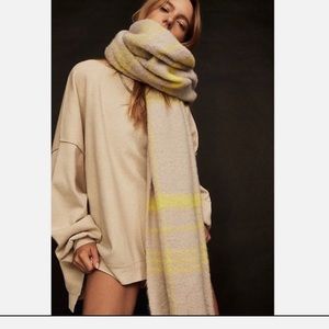 Free People Prep Brushed Plaid
Blanket Scarf One Size / Sand Combo